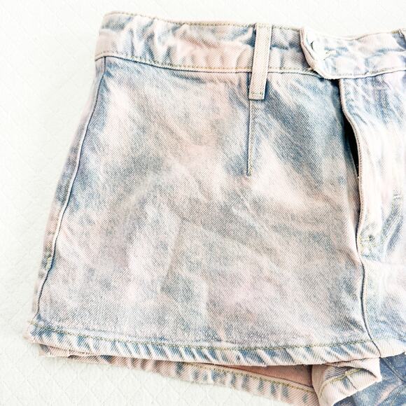 We the Free Gala Vanting Low Rise Mini Skort Cotton Candy Denim Jean Size 27 NWT - Picture 7 of 7